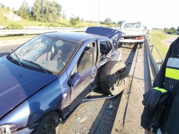 Zderzenie czterech samochodów na Trasie Bursztynowej w Koninie