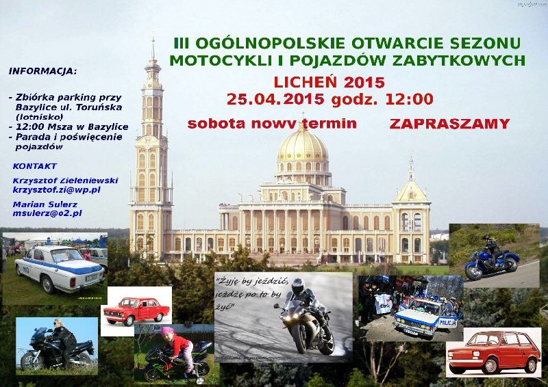 Otwarcie sezonu motocykli i pojazdów zabytkowych w Licheniu