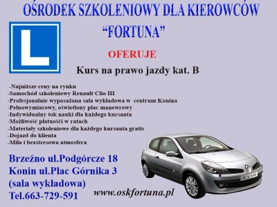 Ośrodek Szkolenia Kierowc&oacute;w "FORTUNA"