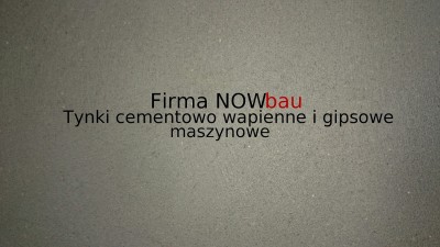 TYNKI GIPSOWE I CEM-WAP MASZYNOWE FIRMA NOWBAU