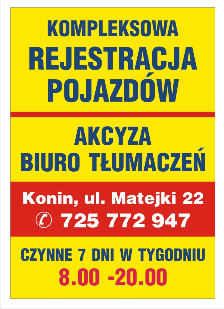 REJESTRACJA POJAZDÓW W 1 DZIEŃ- AKCYZA -TŁUMACZENIA