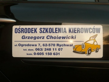 OŚRODEK SZKOLENIA KIEROWC&Oacute;W ;GRZEGORZ CHOLEWICKI
