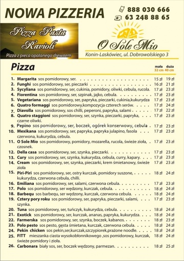 Nowa Pizzeria  O SOLE MIO