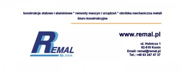 Remal - Konstrukcje stalowe i aluminowe, remonty maszyn