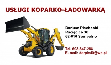 Usługi koparko-ładowarką