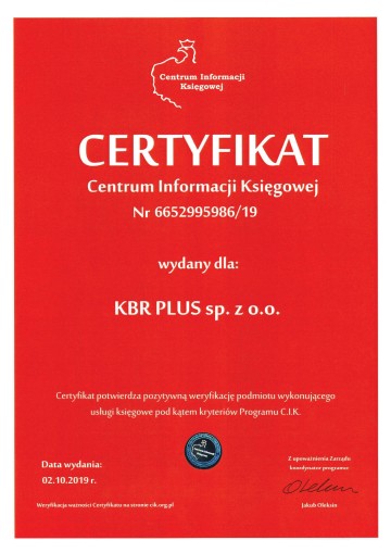 Biuro Rachunkowe KBR PLUS sp. z o.o.