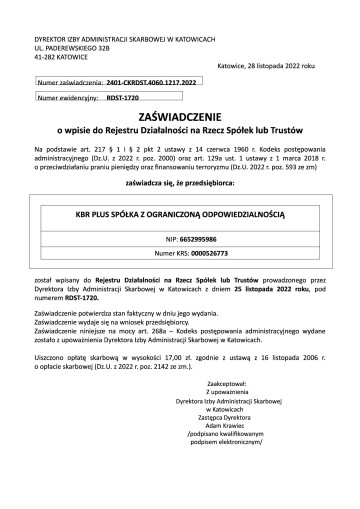 Biuro Rachunkowe KBR PLUS sp. z o.o.