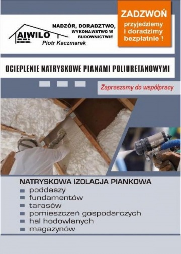 Ocieplanie pianami natryskowymi poliuretanowymi - AIWILO