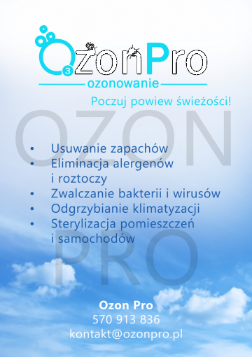 Ozon Pro - Ozonowanie, usuwanie zapachów, alergenów,roztoczy