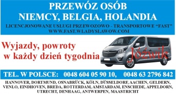 Przew&oacute;z os&oacute;b - Niemcy, Belgia, Holandia - FAST
