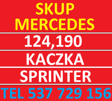 SKUP MERCEDES&Oacute;W: 124, 190, KACZKA, SPRINTER !