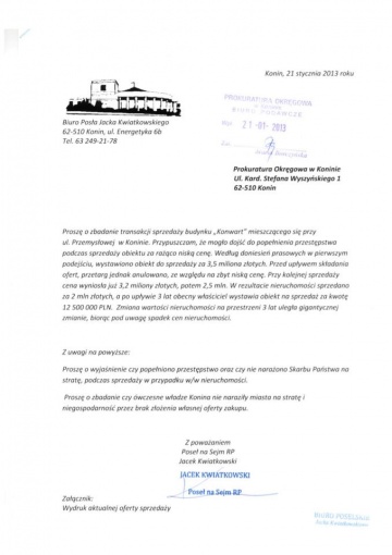 Konwart w prokuraturze