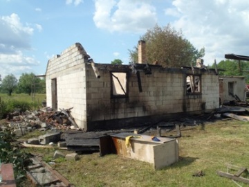 Spłonął dom