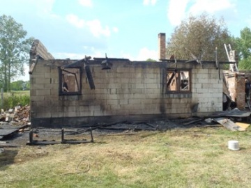 Spłonął dom