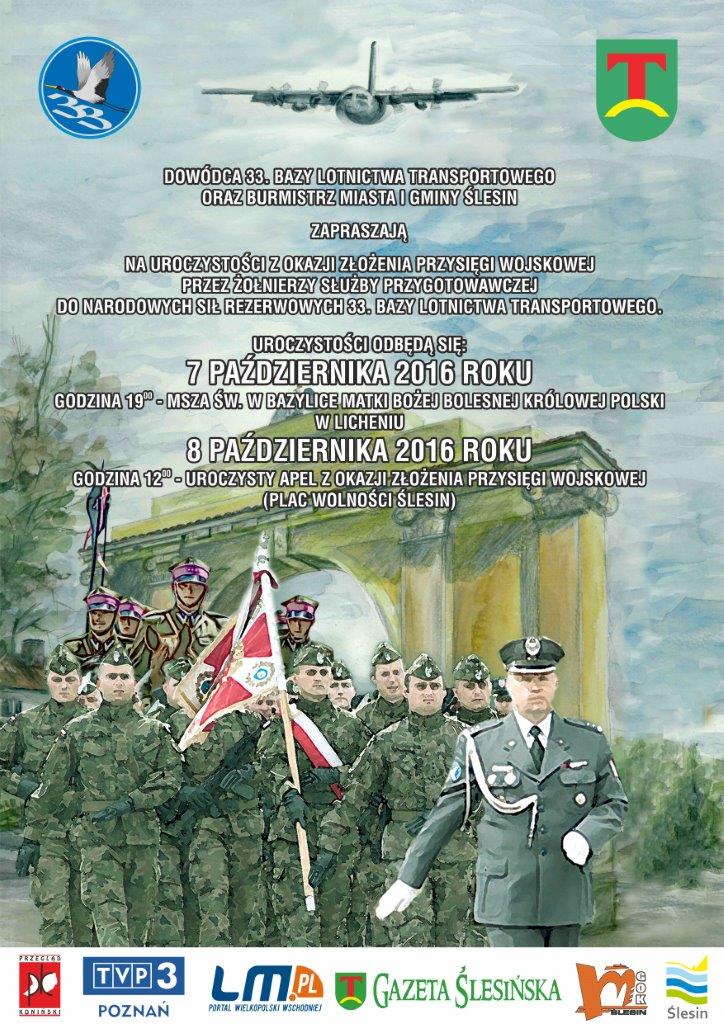 Przysięga wojskowa w Ślesinie - 8.10.2016, 11:30