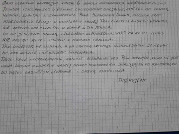 Społeczność Gimnazjum nr 6 murem za dyrektor Ludmiłą Woźniak