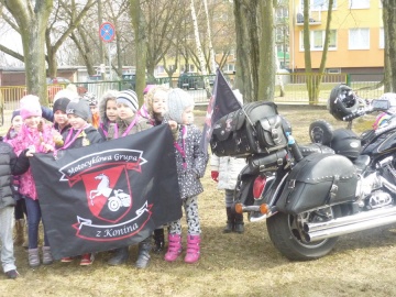Konin. Motocykliści mówili przedszkolakom o bezpiecznej jeździe