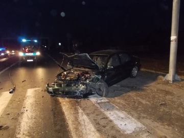 Zderzenie dwóch samochodów w Kraśnicy. Jedna osoba została ranna