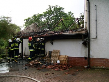 Pożar kotłowni w domu jednorodzinnym w miejscowości Polanowo