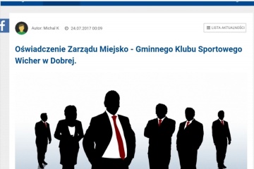 Wicher Dobra wydał oświadczenie dotyczące wycofania z IV ligi