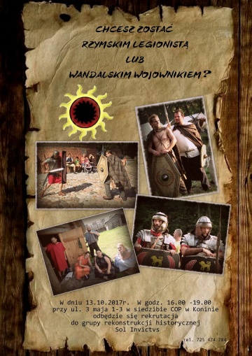 Rekrutacja do grupy rekonstrukcji historycznej '' Sol Invictus