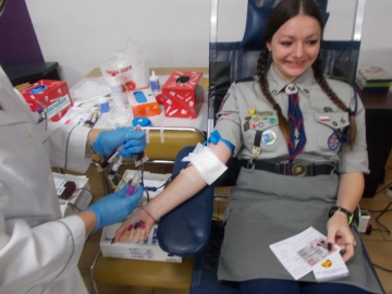 Konin. Harcerze Hufca ZHP pomogli w akcji honorowych krwiodawców