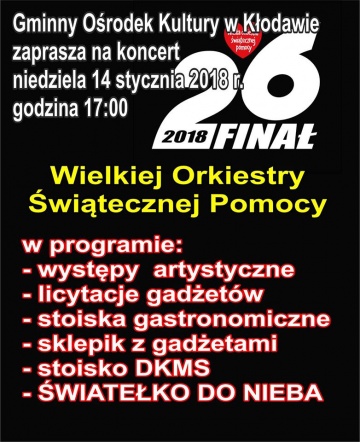 26. Finał WOŚP w Kłodawie