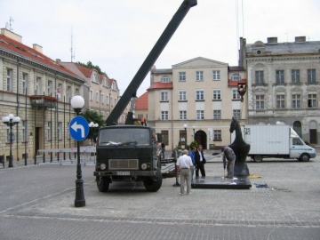 Koń stanie na rynku