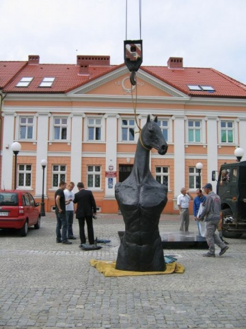 Koń stanie na rynku