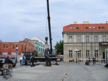 Koń stanie na rynku