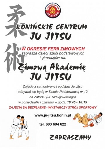 Zimowa Akademia Ju-Jitsu. Bezpłatne zajęcia dla dzieci podczas ferii
