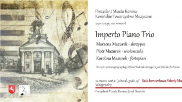 Konin. Koncert w Szkole Muzycznej w Koninie Imperto Piano Trio.