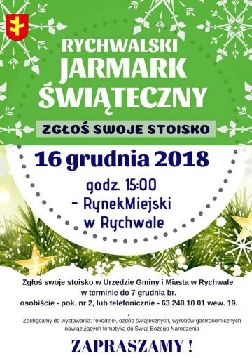 Rychwał. Rękodzieło i choinka. Jarmark Świąteczny po raz pierwszy