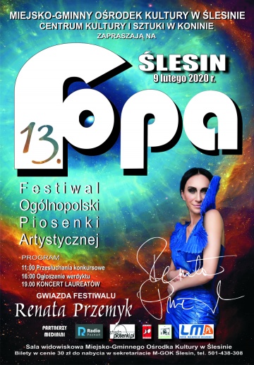 Festiwal piosenki artystycznej w Ślesinie. Wystąpi Renata Przemyk