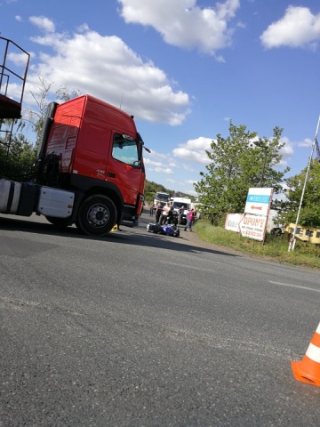 Brzeźno. Zderzenie motocykla i samochodu ciężarowego. Bez ofiar