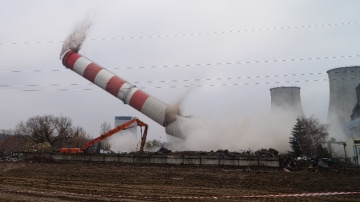Komin elektrowni Adamów zniknął z krajobrazu pow. tureckiego