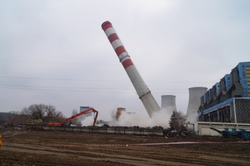 Komin elektrowni Adamów zniknął z krajobrazu pow. tureckiego