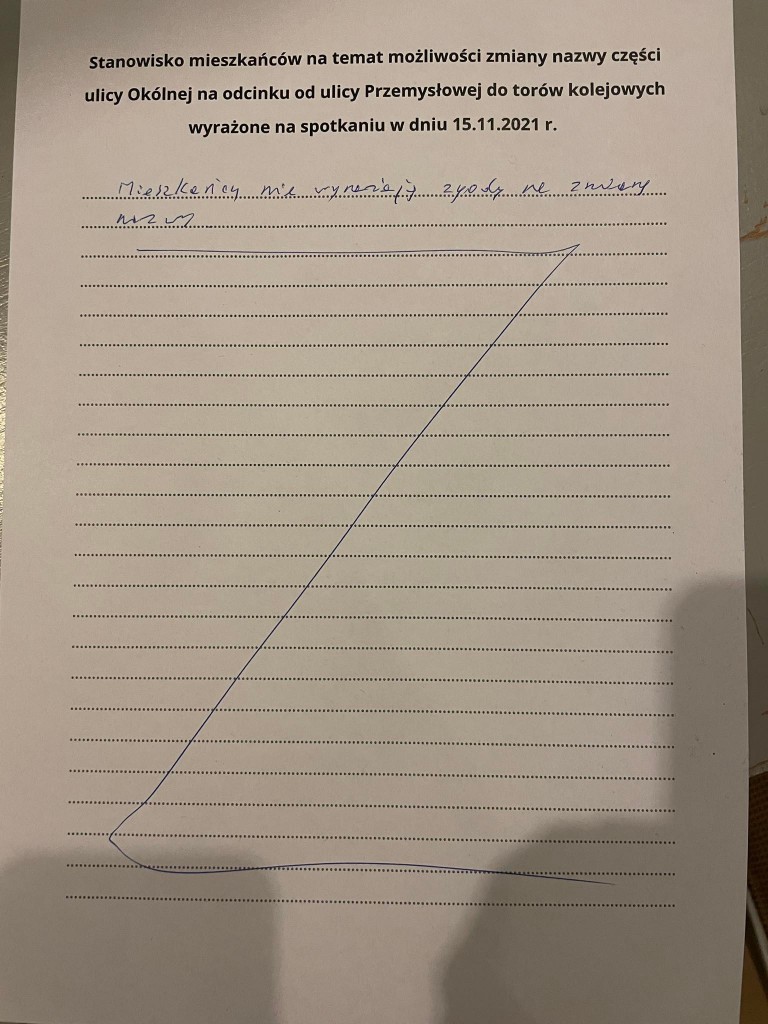 Ulica Okólna do zmiany? Mieszkańcy nie godzą się na inną nazwę!