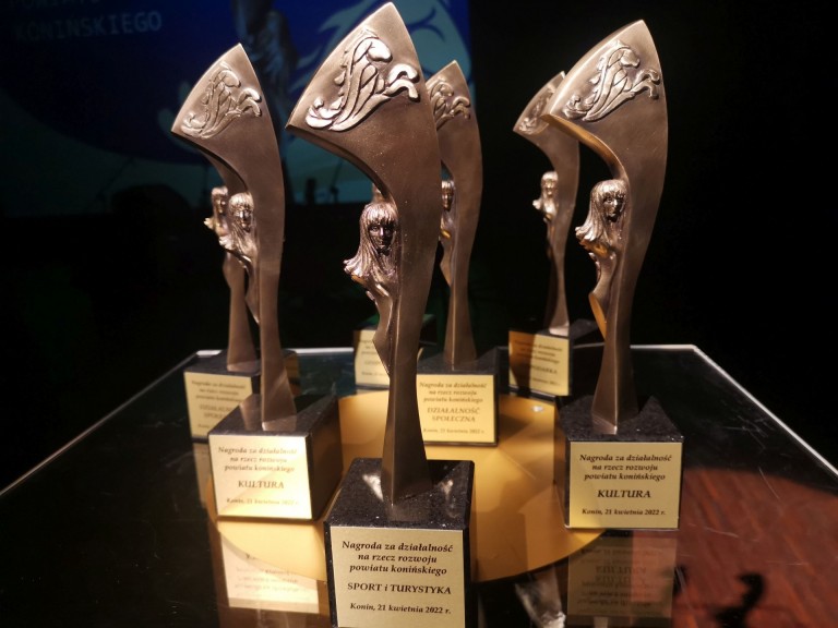 Statuetki i wyróżnienia za działalność na rzecz powiatu konińskiego