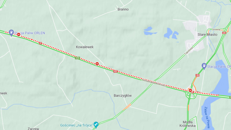 Uwaga! Zablokowana autostrada