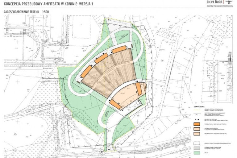 Zielony amfiteatr wpisujący się w konińską architekturę i dolinę Warty