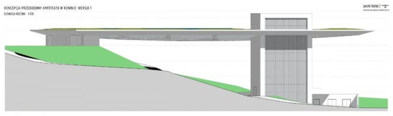 Zielony amfiteatr wpisujący się w konińską architekturę i dolinę Warty