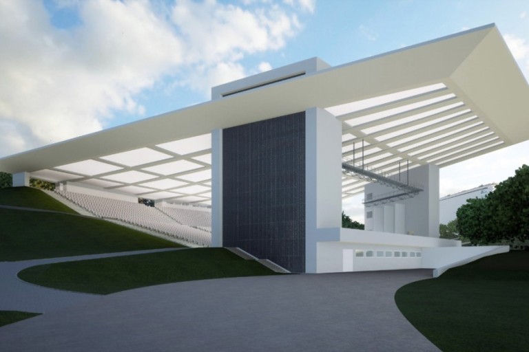 Zielony amfiteatr wpisujący się w konińską architekturę i dolinę Warty