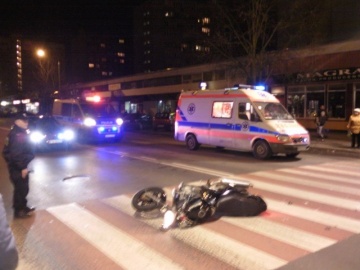 Motocyklista w szpitalu