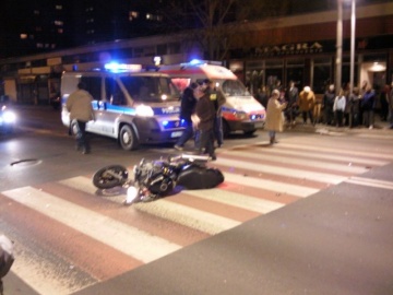 Motocyklista w szpitalu