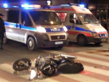 Motocyklista w szpitalu