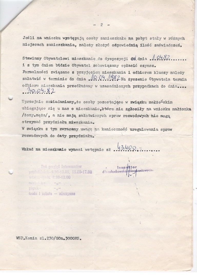 W 1982 roku parkiet do nowego mieszkania kupowali za Poznaniem, a lakier w NRD