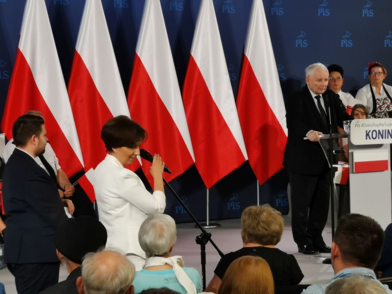 Jarosław Kaczyński w Koninie. Zobaczcie jak „powitano” prezesa!