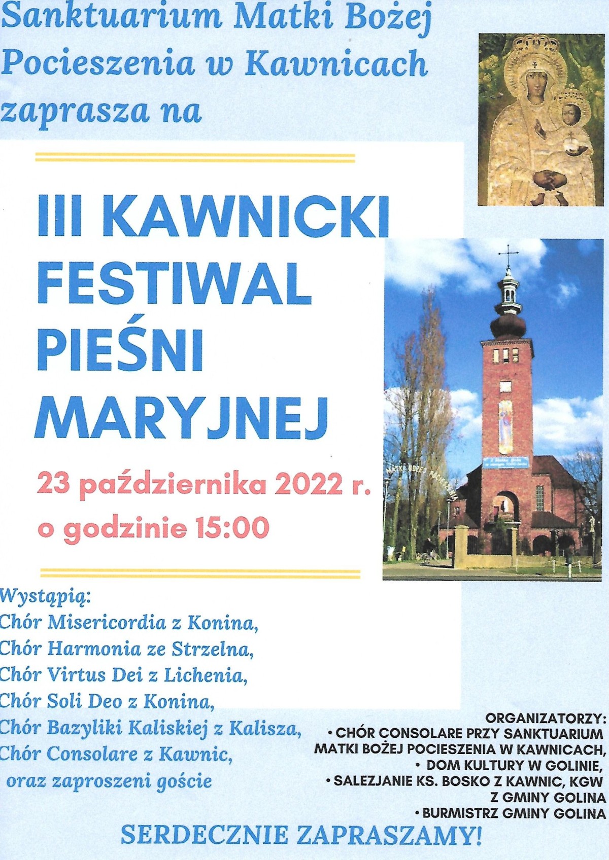 Zaśpiewają pieśni maryjne. Festiwal dla chórów z całej Wielkopolski