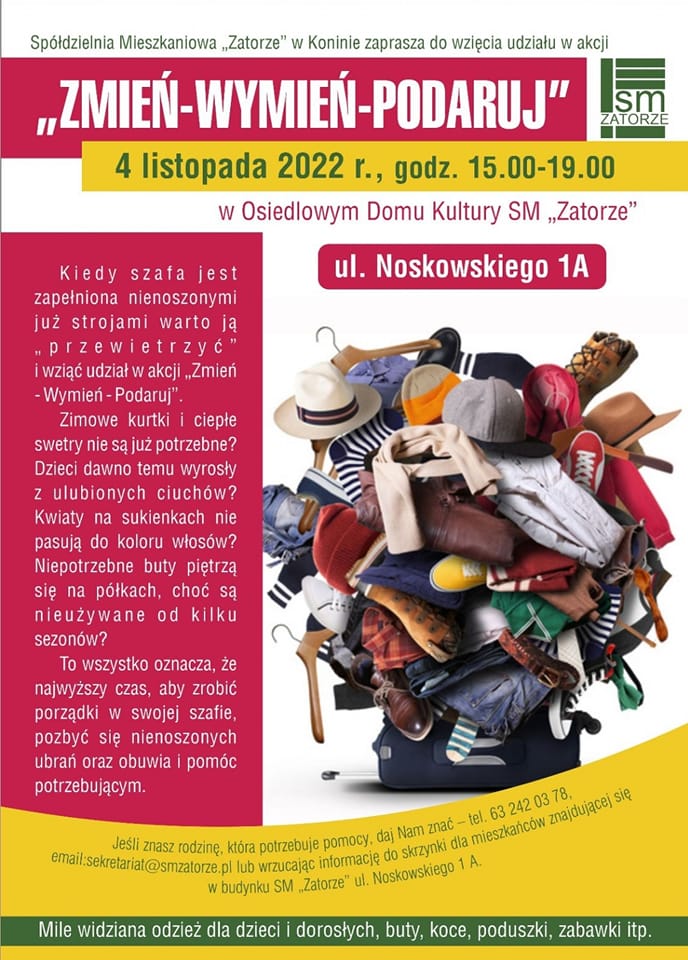 Czas przewietrzyć szafy! Można się będzie wymienić ubraniami i pomóc